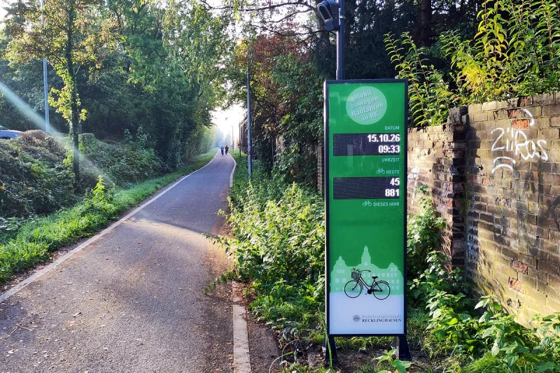 Hier werden jetzt Radfahrer gezählt